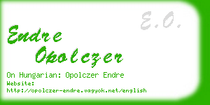 endre opolczer business card